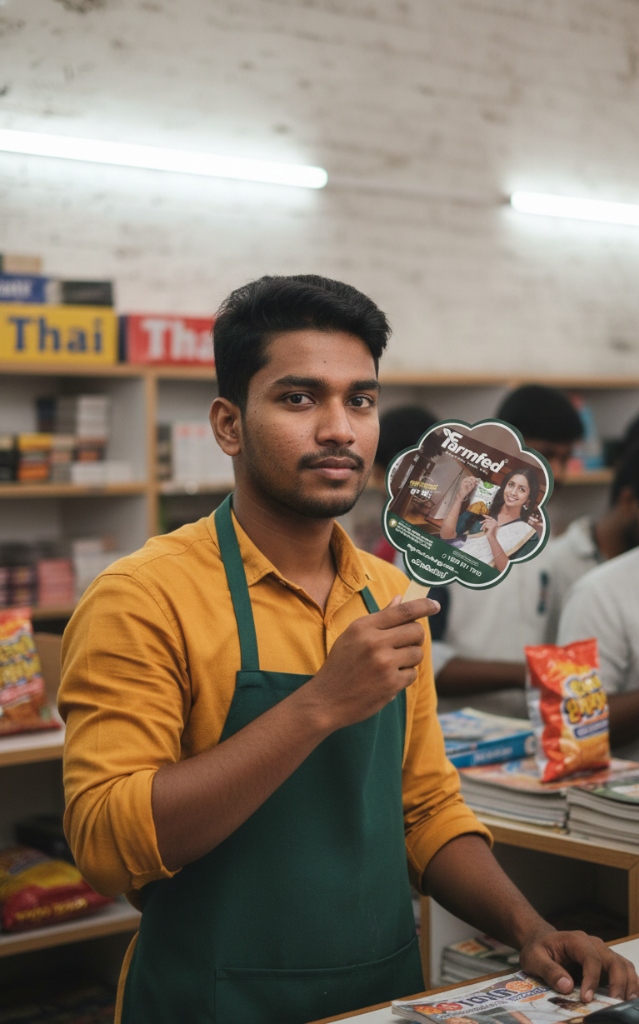 Wooden Hand Fan Branding 1